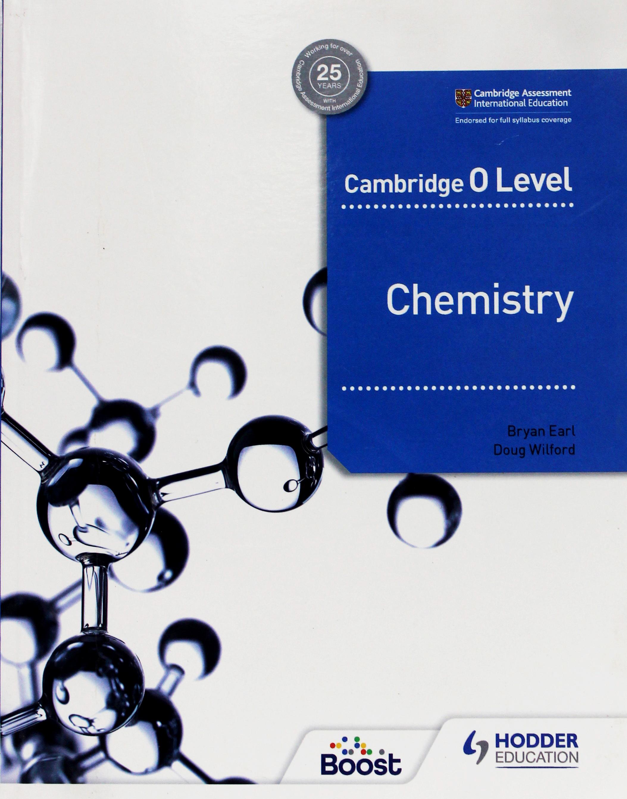 CAMBRIDGE O'LEVEL CHEMISTRY