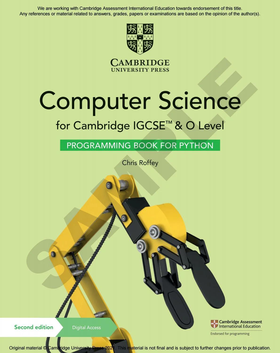 Computer Science for Cambridge IGCSE & O Level Programming book for Python